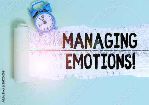 Photography Writing note showing Managing Emotions