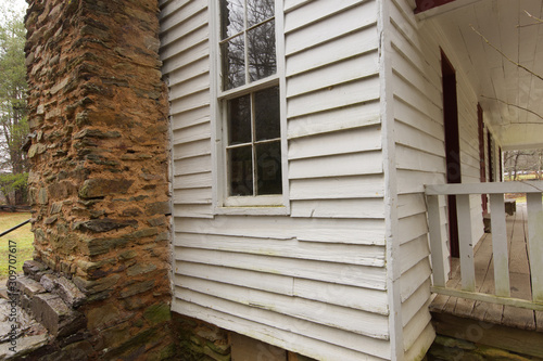 window in an old wooden house