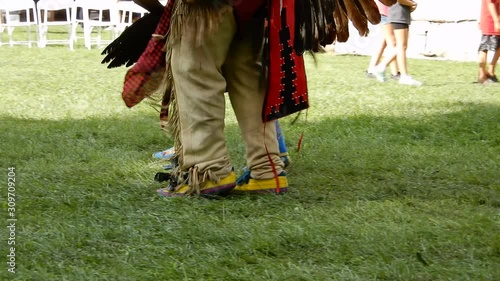 Native Indians Americans First Nations Dancing With People In Sandals photo