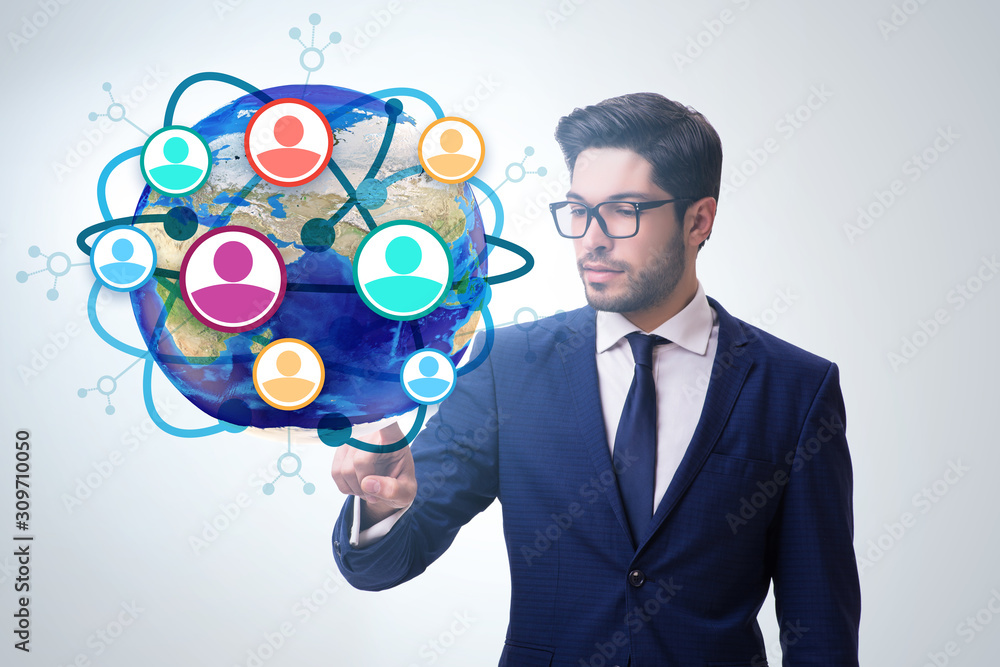 Social networking concept with people Social networking concept with people