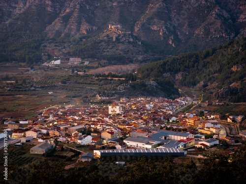 panoramic view of the town of Lorcha, l'Orxa