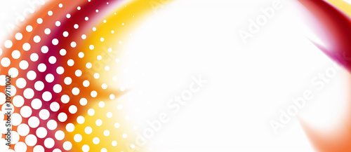 Wallpaper Mural Trendy abstract wave blur pattern, multicolored lines on white background for wallpaper design. Colorful background vector. Creative vector element. Torontodigital.ca