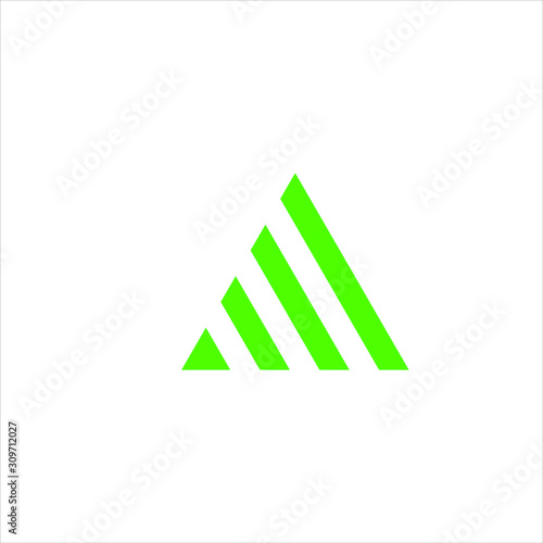 bar chart logo. abstract mountain, financially