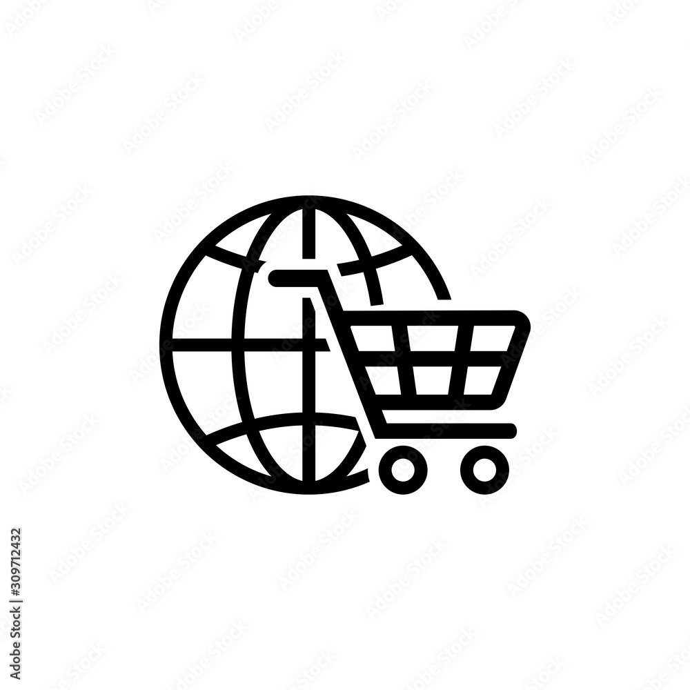 online shopping icon vector design symbol online shopping icon vector design symbol