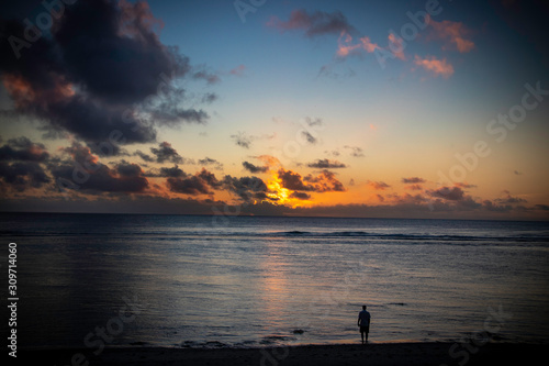 Fototapeta Naklejka Na Ścianę i Meble -  Sunsets on Pacific Island