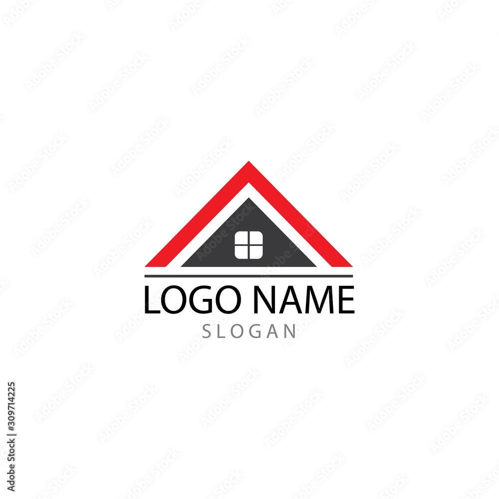 Fototapeta premium REAL ESTATE PROPERTY AND CONSTRUCTION LOGO DESIGN FOR BUSINESS CORPORATE SIGN . VECTOR