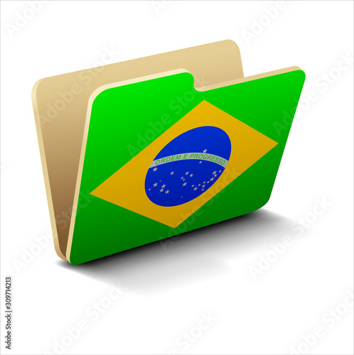 brazil country flag document icon