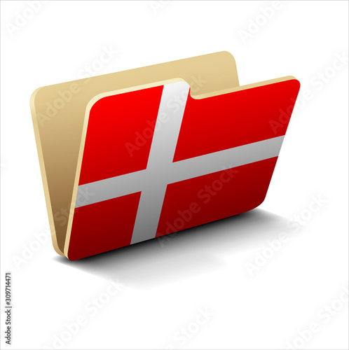 Danish country flag document icon