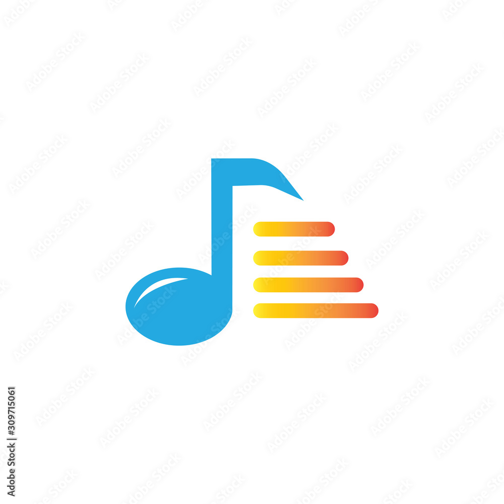 MUSIC LOGO VECTOR ILUSTRATION TEMPLATE. MUSIC LOGO VECTOR ILUSTRATION TEMPLATE.