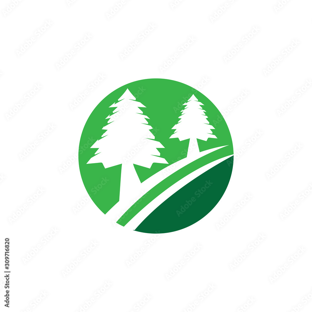 pine tree logo illustration vector design pine tree logo illustration vector design
