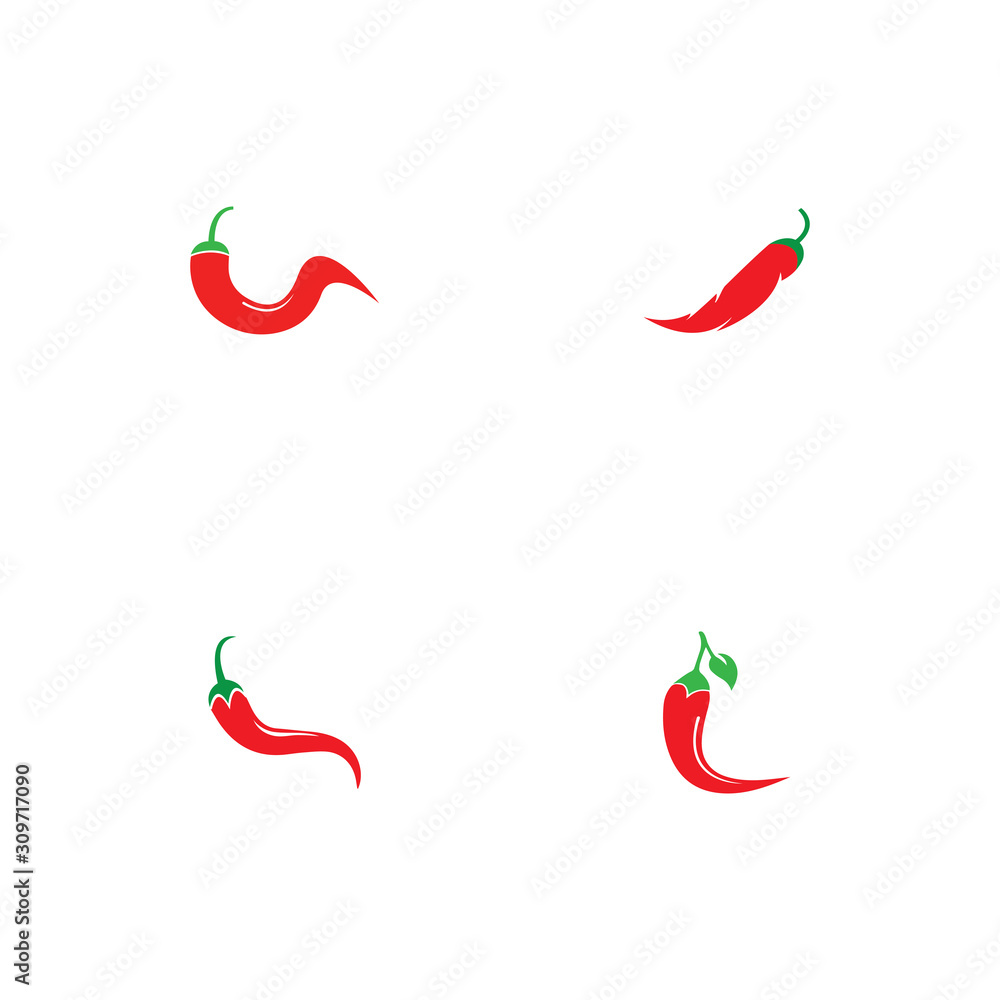CHILI LOGO TEMPLATE SYMBOL VECTOR ICON CHILI LOGO TEMPLATE SYMBOL VECTOR ICON