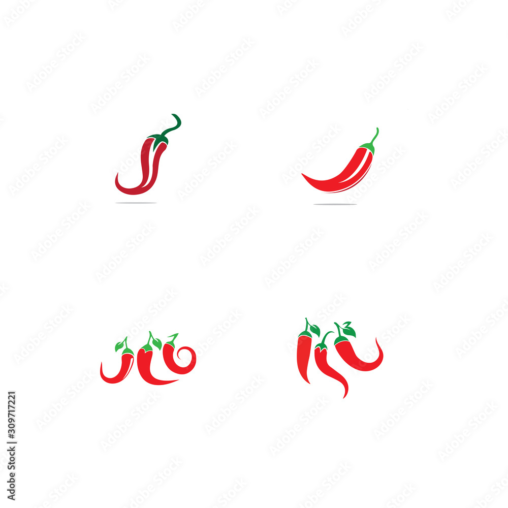Obraz premium CHILI LOGO TEMPLATE SYMBOL VECTOR ICON