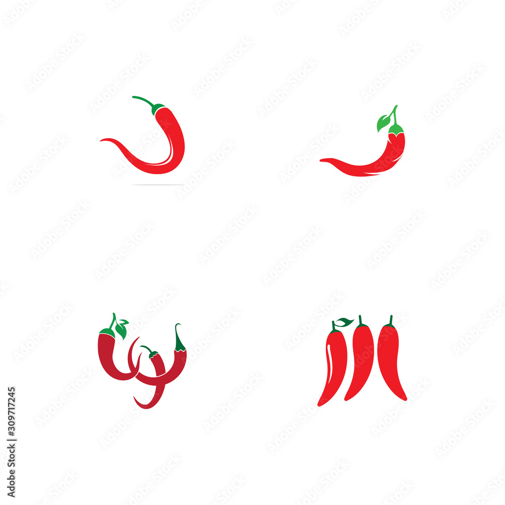 CHILI LOGO TEMPLATE SYMBOL VECTOR ICON CHILI LOGO TEMPLATE SYMBOL VECTOR ICON