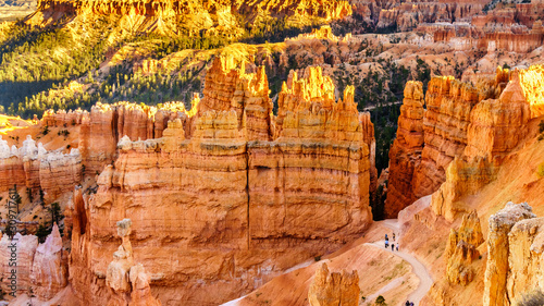 The Vermilion Colored Hoodoos at Sunset Point of Bryce Canyon National Park, Utah, United States