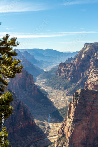 panoramic view of the mountains zion national park observation point