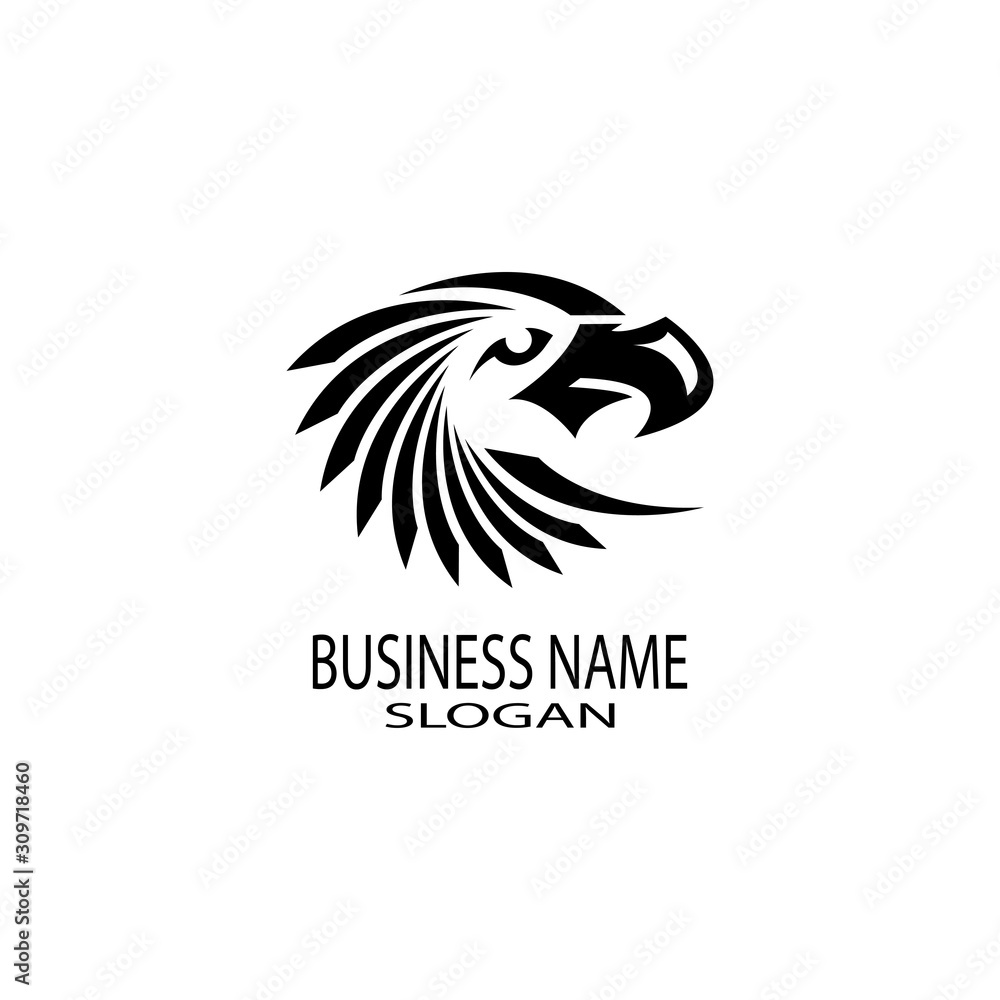 Fototapeta premium falcon eagle bird logo template vector