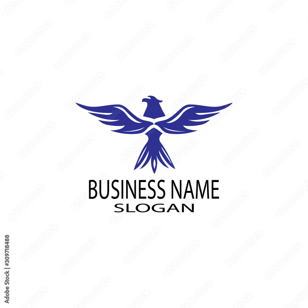 Obraz premium falcon eagle bird logo template vector