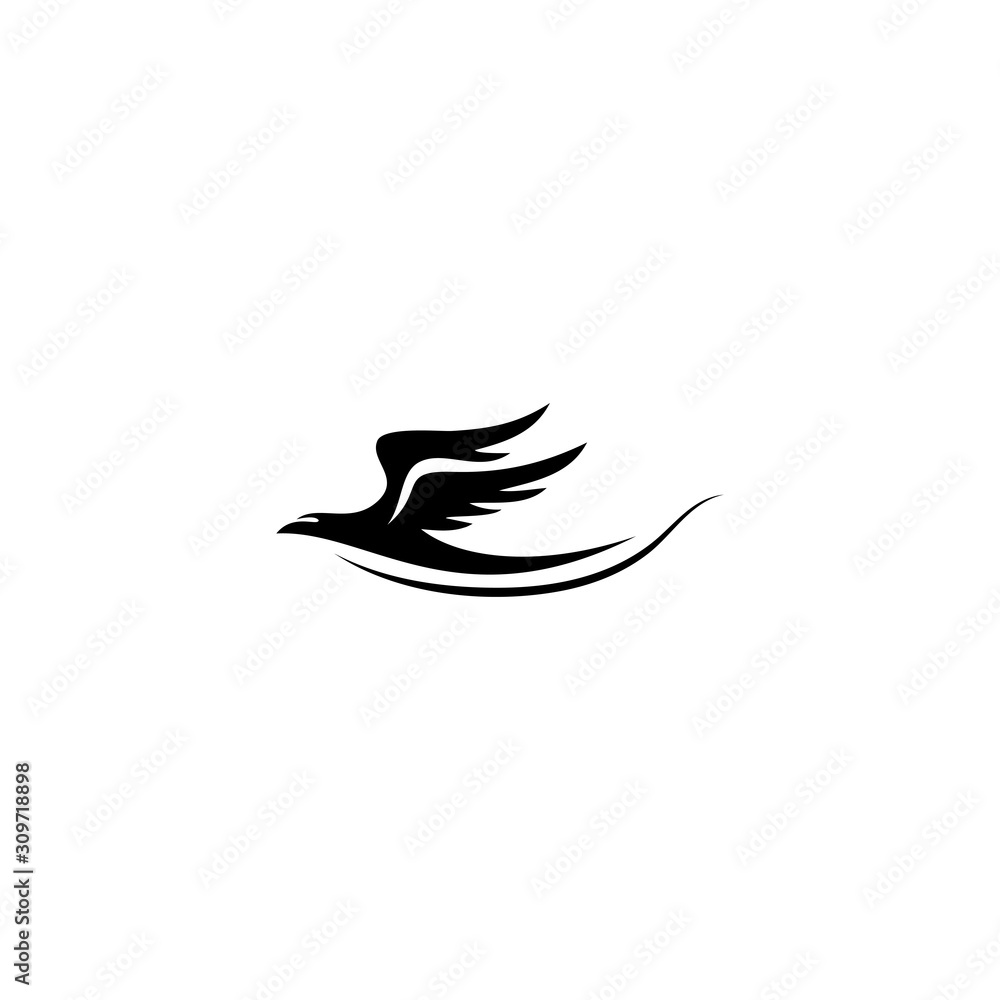 falcon eagle bird logo template vector