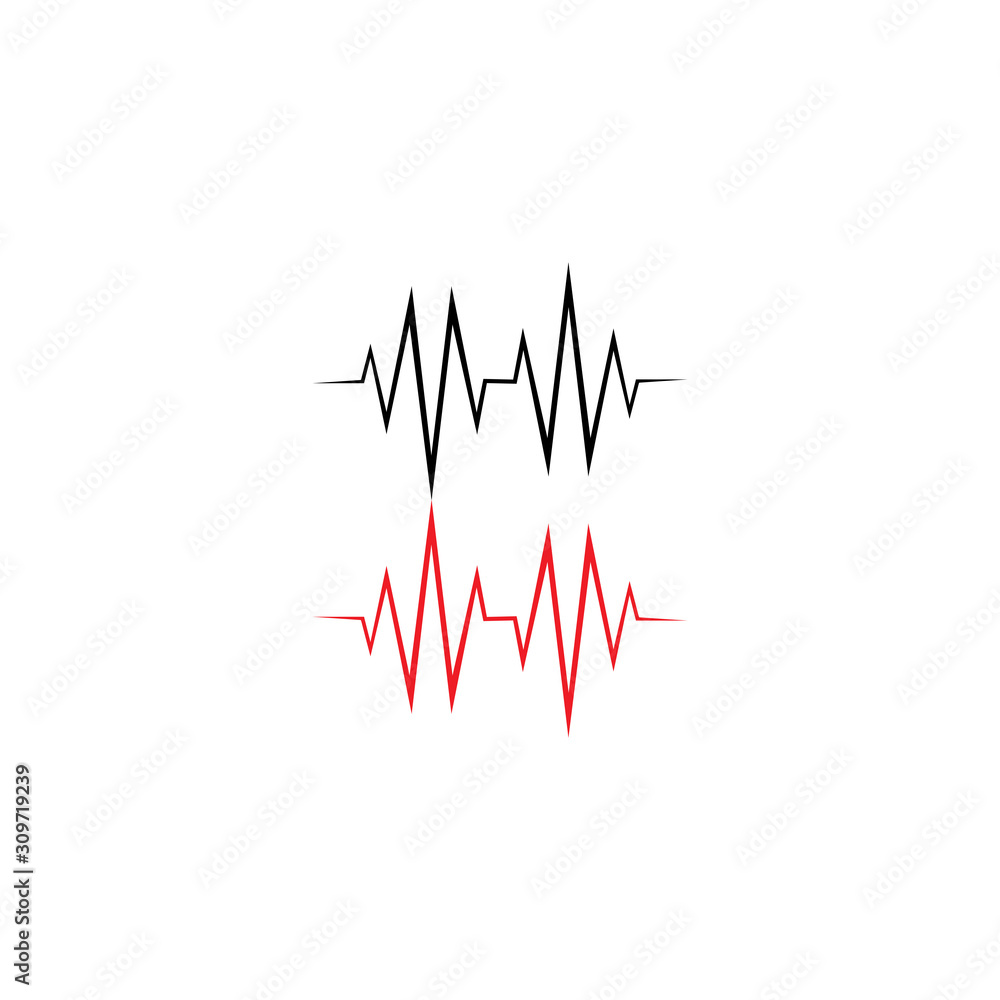 PULSE LINE ILUSTRATION VECTOR TEMPLATE PULSE LINE ILUSTRATION VECTOR TEMPLATE