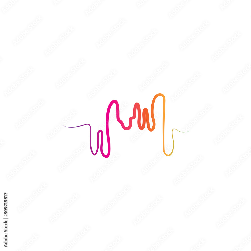 Naklejka soundwave illustration logo icon vector template.