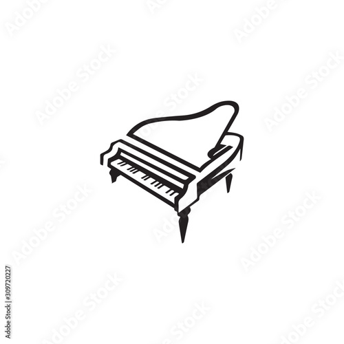 piano icon vector ilustration template