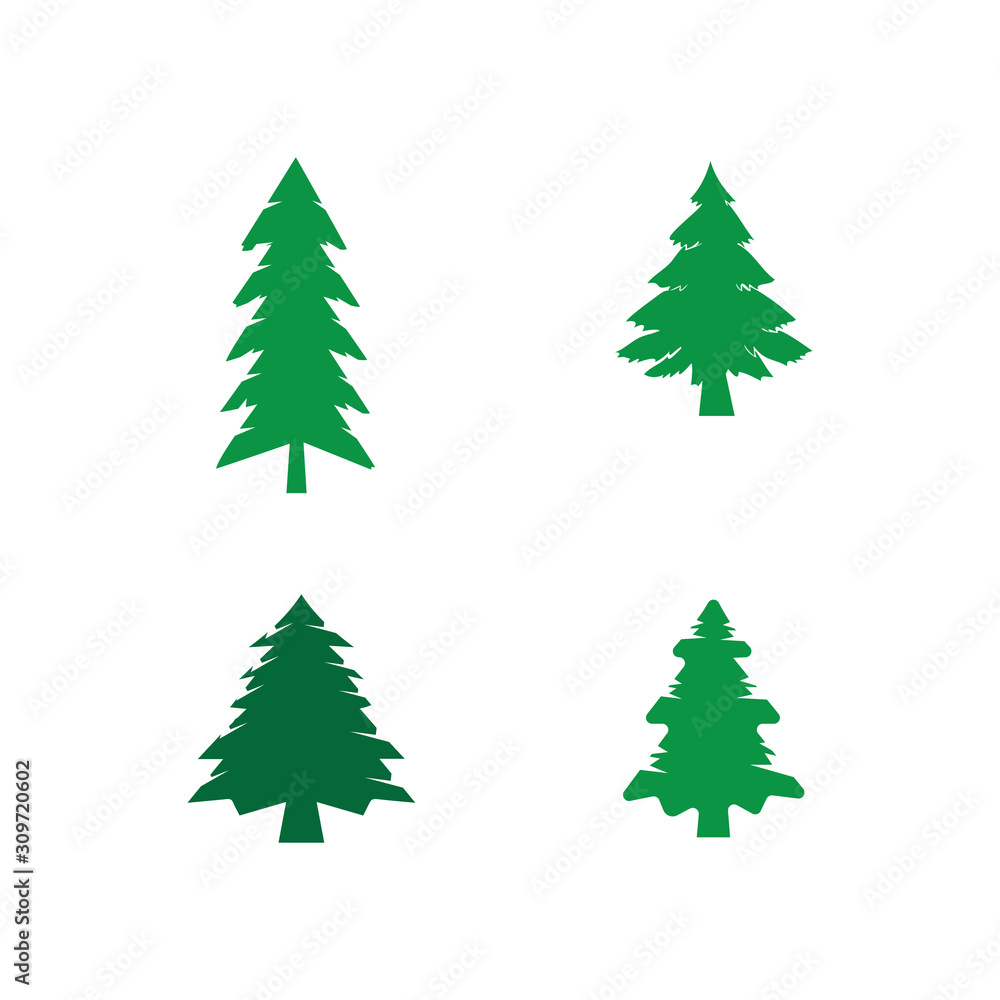 pine tree logo illustration vector design