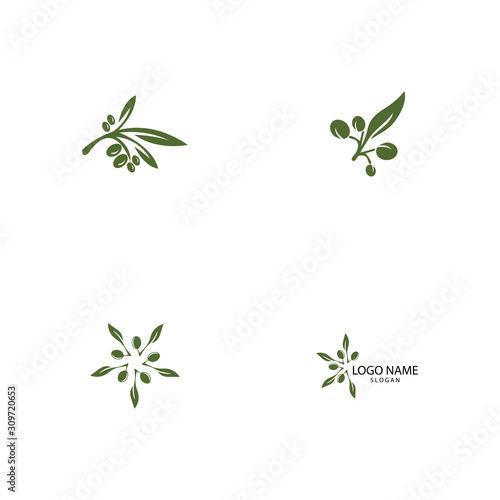 Olive logo template vector icon illustration design