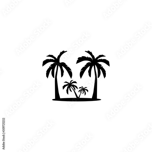 Fototapeta Naklejka Na Ścianę i Meble -  Palm tree summer logo template vector illustration