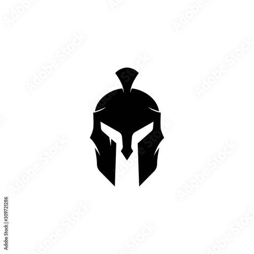 Vector sign. Spartan helmet logo template vector icon