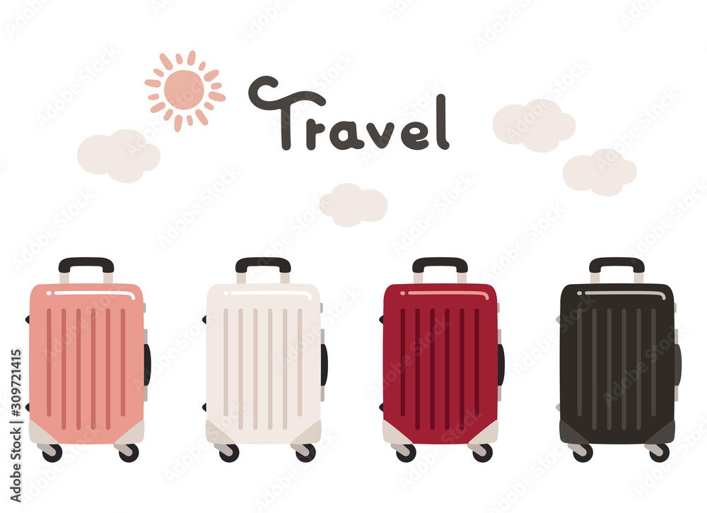 suitcase illustration girly vector suitcase illustration girly vector