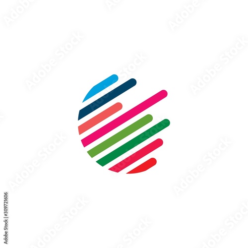 Wire world logo vector icon template