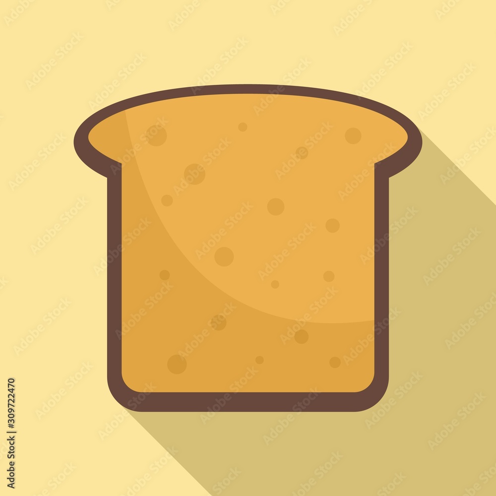 Toast icon. Flat illustration of toast vector icon for web design Toast icon. Flat illustration of toast vector icon for web design