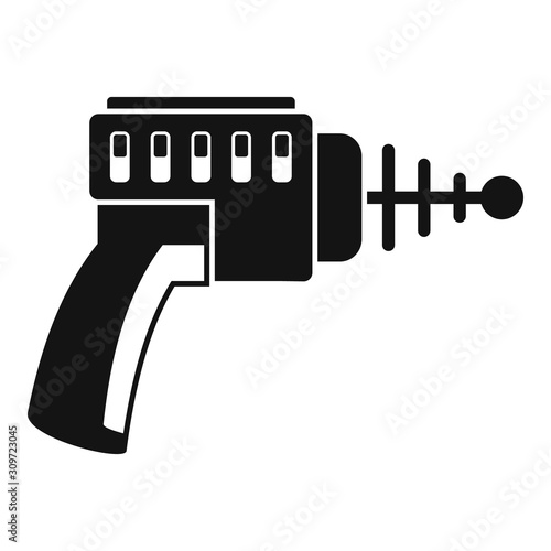 Laser blaster icon. Simple illustration of laser blaster vector icon for web design isolated on white background