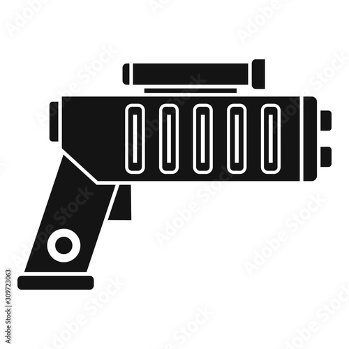 Weapon blaster icon. Simple illustration of weapon blaster vector icon for web design isolated on white background