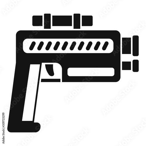 Pistol blaster icon. Simple illustration of pistol blaster vector icon for web design isolated on white background