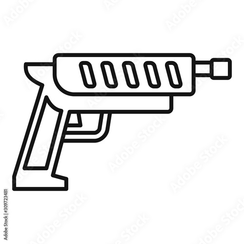 Shotgun blaster icon. Outline shotgun blaster vector icon for web design isolated on white background