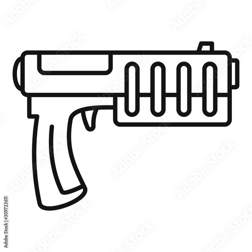 Kid blaster icon. Outline kid blaster vector icon for web design isolated on white background