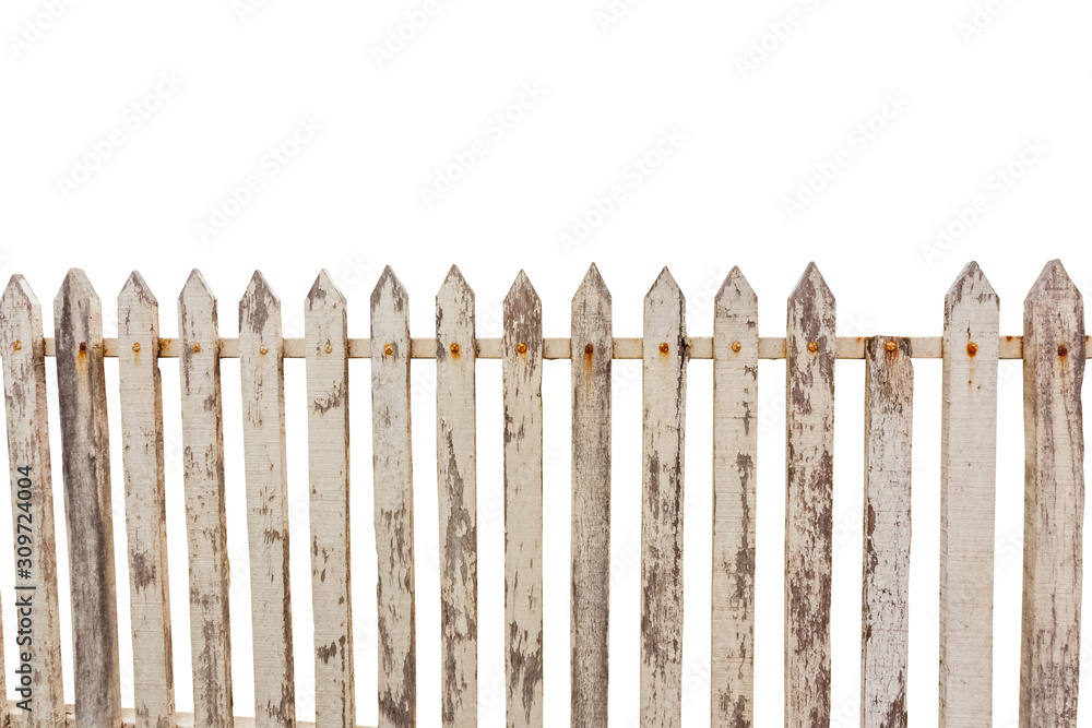wooden fence isolated on white background wooden fence isolated on white background