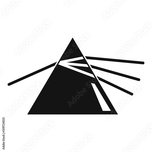 Pyramide light refraction icon. Simple illustration of pyramide light refraction vector icon for web design isolated on white background