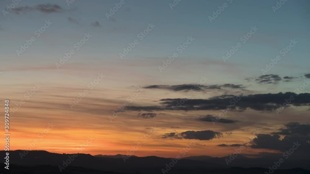 Sunset clouds, time lapse. Beautiful Flying Clouds with the evening (morning) Sun Sunset clouds, time lapse. Beautiful Flying Clouds with the evening (morning) Sun