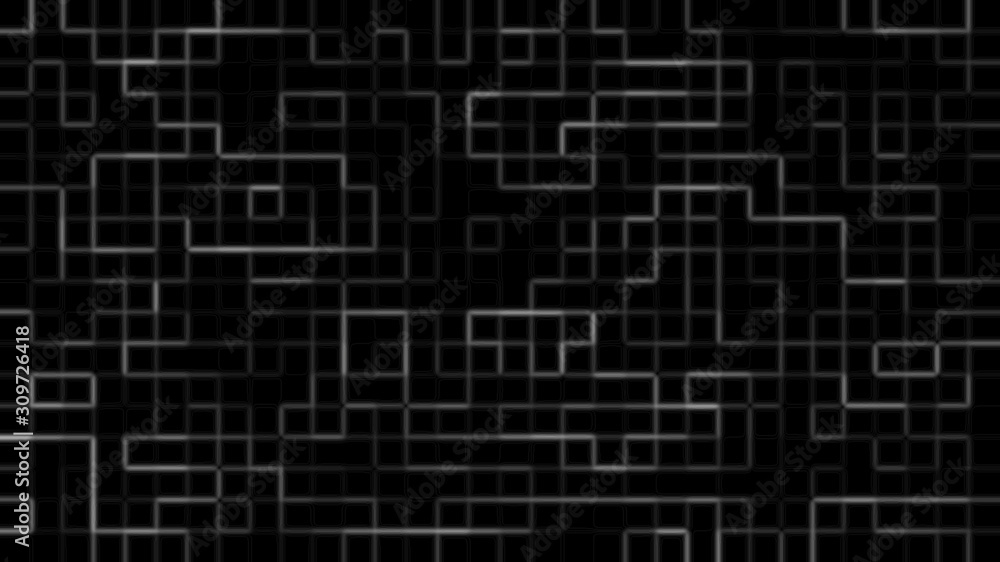 futuristic pattern isolate on black background.abstract square shape modern style. futuristic pattern isolate on black background.abstract square shape modern style.