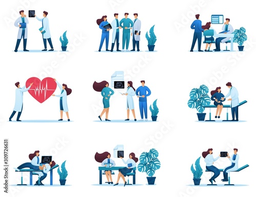 Large set of 2D concepts of observation and examination of pregnant women