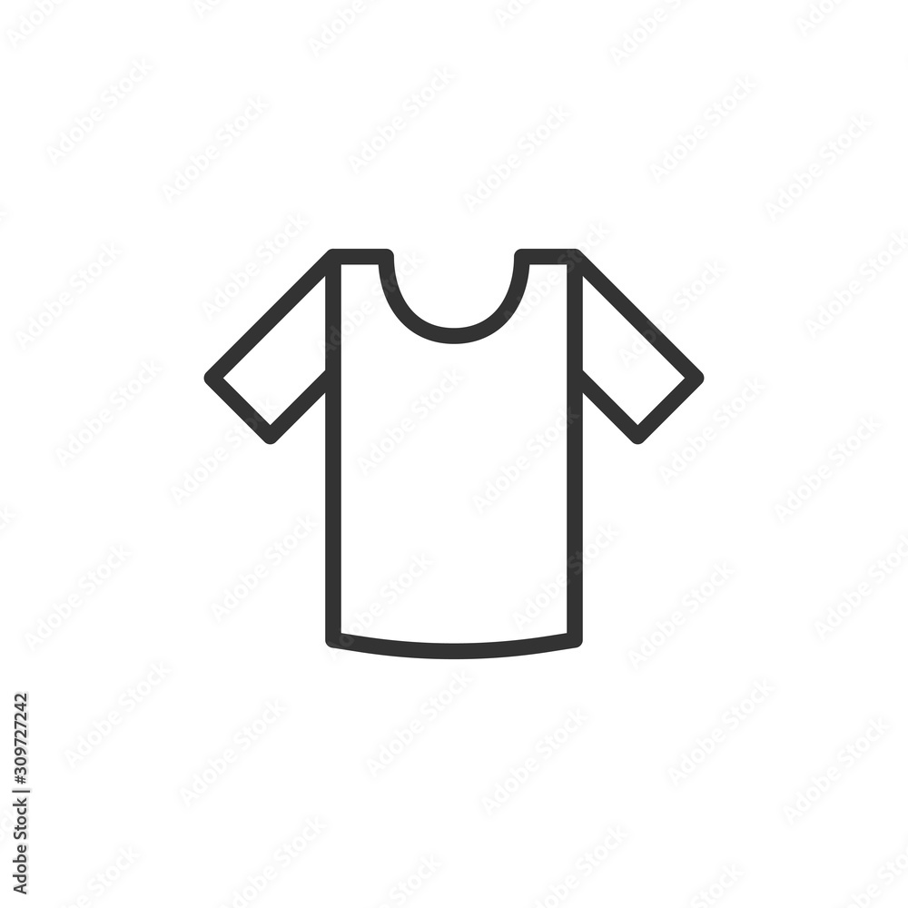 Tshirt icon in flat style. Casual clothes vector illustration on white isolated background. Polo wear business concept. Tshirt icon in flat style. Casual clothes vector illustration on white isolated background. Polo wear business concept.