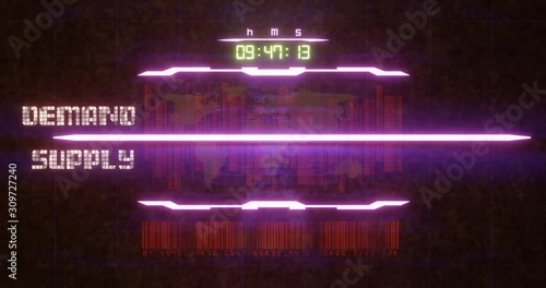 Wallpaper Mural 3D rendered futuristic demand and supply of human needs and fulfillments scientific data structure for education, websites and demonstration purposes. Torontodigital.ca