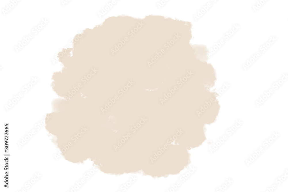 Abstract brown watercolor on white background