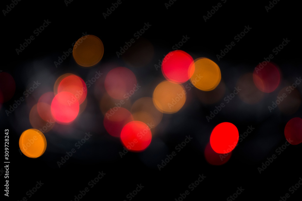 Bokeh blurred with smoke on a black background. Bokeh blurred with smoke on a black background.