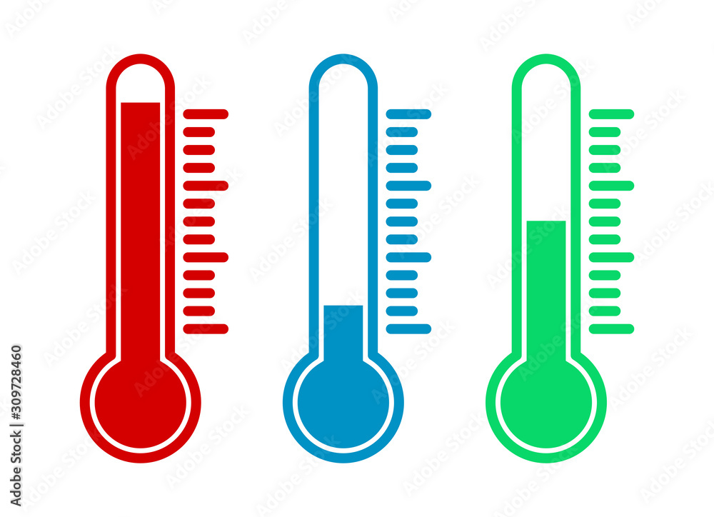 thermometer icon set