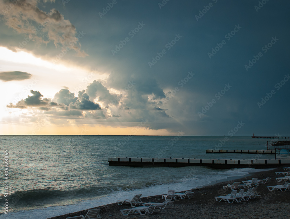 Sunset on the Black Sea coast