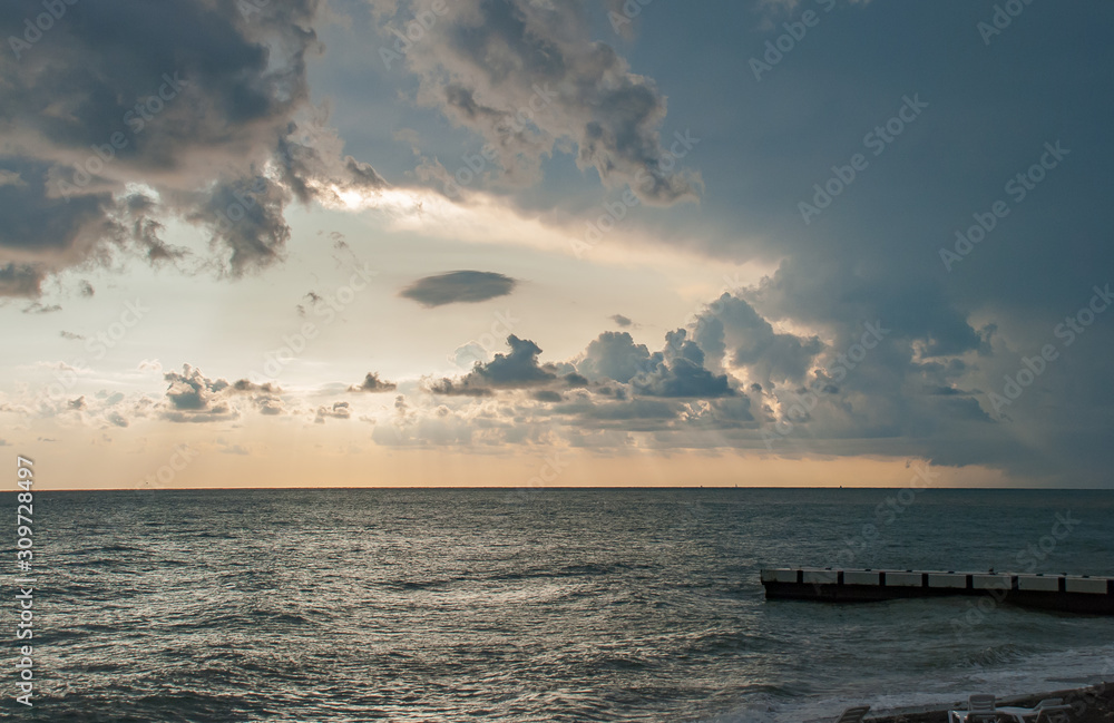 Sunset on the Black Sea coast