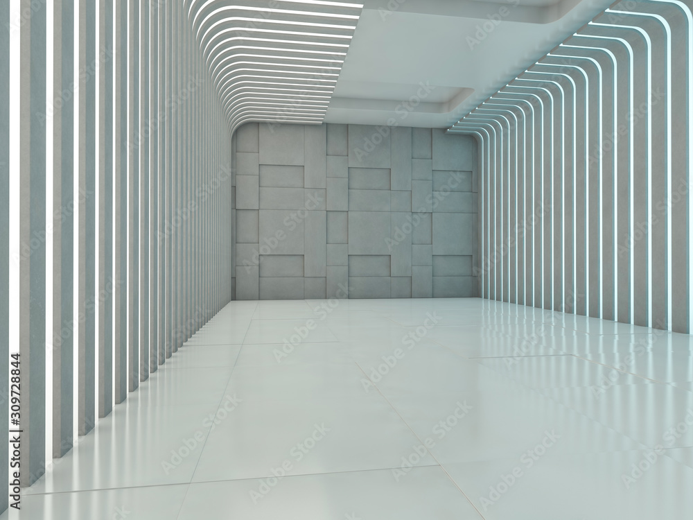 Fototapeta premium Abstract modern architecture background. 3D